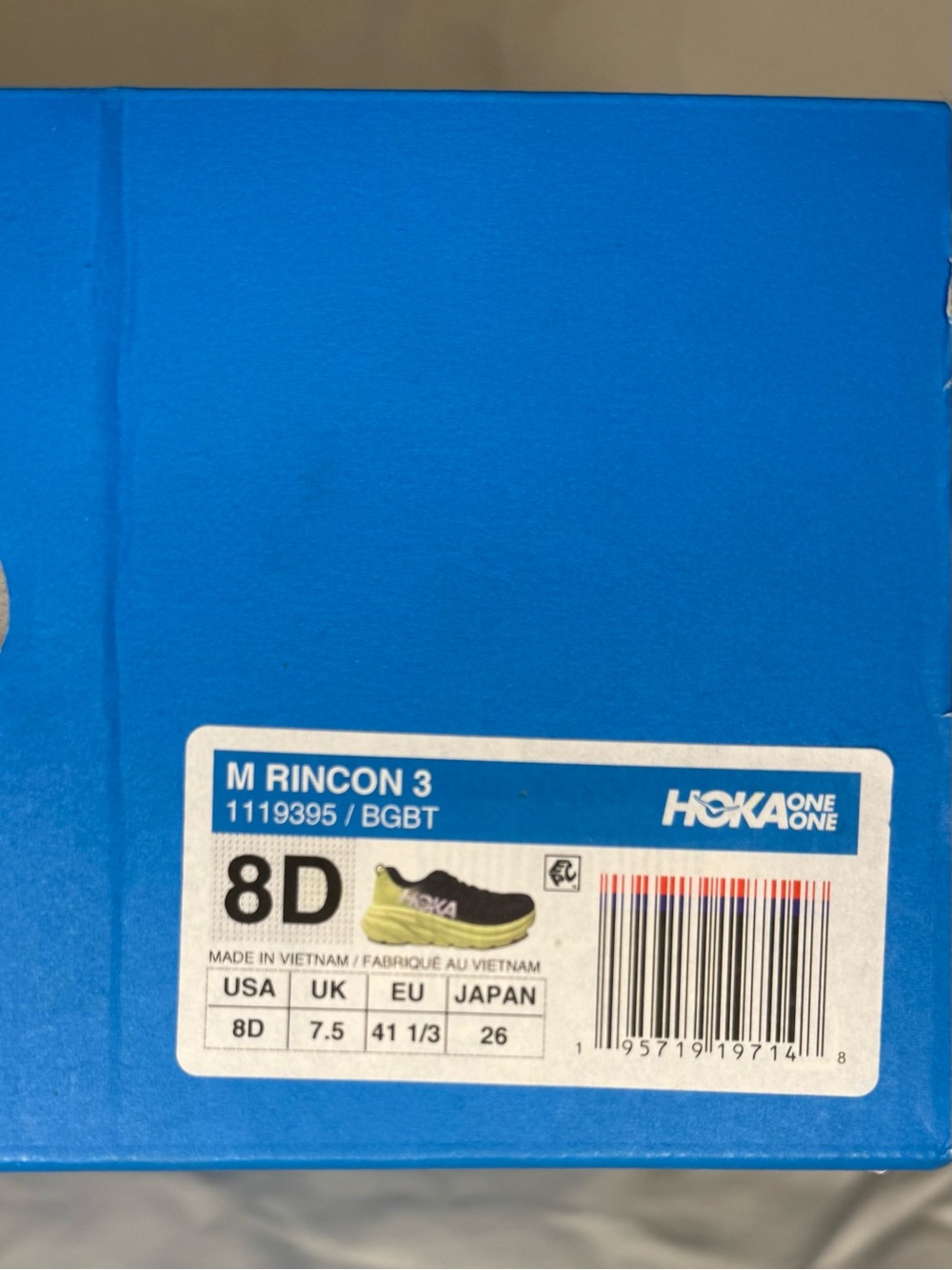 Hoka Men's Black and Lime Green Athletic Running Shoes - Picture 4 of 4